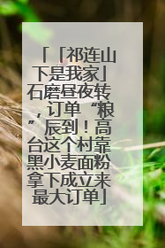 「祁连山下是我家」石磨昼夜转，订单“粮”辰到！高台这个村靠黑小麦面粉拿下成立来最大订单