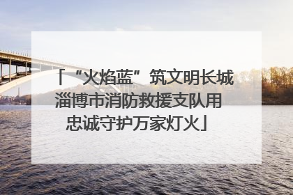 “火焰蓝”筑文明长城 淄博市消防救援支队用忠诚守护万家灯火