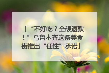 “不好吃？全额退款！”乌鲁木齐这条美食街推出“任性”承诺
