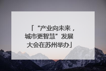 “产业向未来，城市更智慧”发展大会在苏州举办