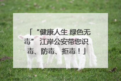 “健康人生 绿色无毒” 江岸公安带您识毒、防毒、拒毒！