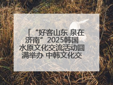 “好客山东 泉在济南”2025韩国水原文化交流活动圆满举办 中韩文化交流再添新彩