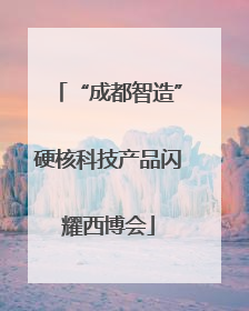 “成都智造”硬核科技产品闪耀西博会