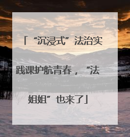 “沉浸式”法治实践课护航青春，“法姐姐”也来了