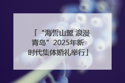 “海誓山盟 浪漫青岛”2025年新时代集体婚礼举行