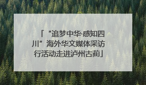 “追梦中华·感知四川”海外华文媒体采访行活动走进泸州古蔺
