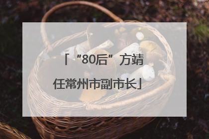 “80后”方靖任常州市副市长