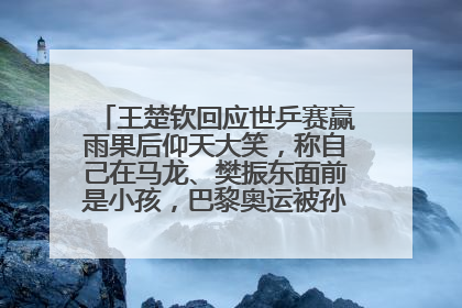 王楚钦回应世乒赛赢雨果后仰天大笑，称自己在马龙、樊振东面前是小孩，巴黎奥运被孙颖莎带着打