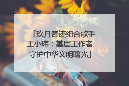 玖月奇迹组合歌手王小玮：基层工作者守护中华文明曙光