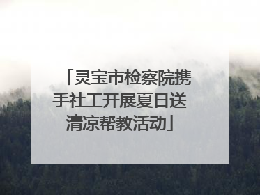 灵宝市检察院携手社工开展夏日送清凉帮教活动