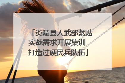 炎陵县人武部紧贴实战需求开展集训 打造过硬民兵队伍