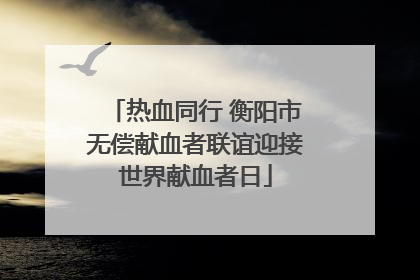 热血同行 衡阳市无偿献血者联谊迎接世界献血者日