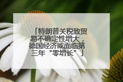 特朗普关税致贸易不确定性增大，德国经济或面临第三年“零增长”
