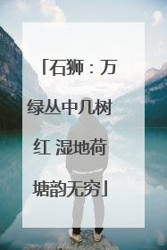 石狮：万绿丛中几树红 湿地荷塘韵无穷