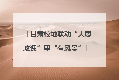 甘肃校地联动“大思政课”里“有风景”