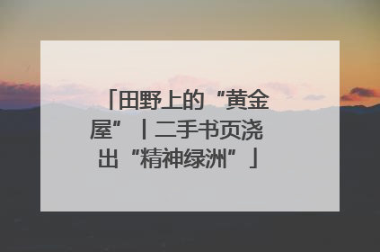 田野上的“黄金屋”丨二手书页浇出“精神绿洲”