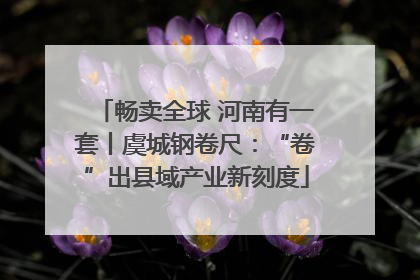 畅卖全球 河南有一套丨虞城钢卷尺：“卷”出县域产业新刻度