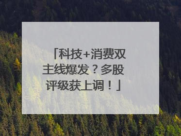 科技+消费双主线爆发？多股评级获上调！