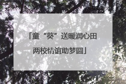 童“葵”送暖润心田 两校情谊助梦圆