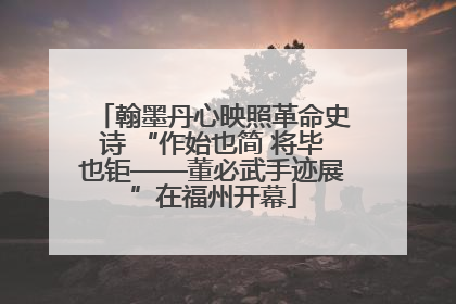 翰墨丹心映照革命史诗 “作始也简 将毕也钜——董必武手迹展”在福州开幕