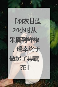 羽衣甘蓝24小时从采摘到鲜榨，瑞幸终于做起了果蔬茶