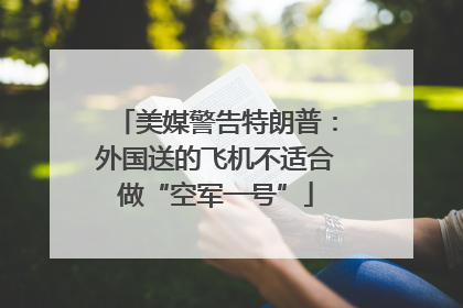 美媒警告特朗普：外国送的飞机不适合做“空军一号”