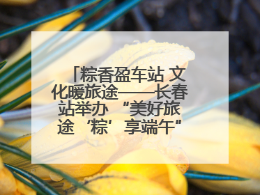 粽香盈车站 文化暖旅途——长春站举办 “美好旅途‘粽’享端午”主题活动