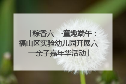 粽香六一·童趣端午：福山区实验幼儿园开展六一亲子嘉年华活动