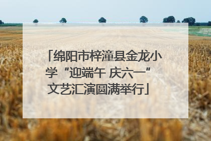 绵阳市梓潼县金龙小学“迎端午 庆六一”文艺汇演圆满举行