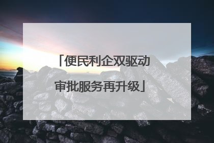 便民利企双驱动 审批服务再升级