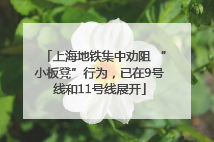 上海地铁集中劝阻 “小板凳”行为，已在9号线和11号线展开