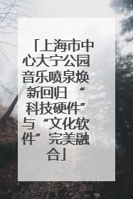 上海市中心大宁公园音乐喷泉焕新回归 “科技硬件”与“文化软件”完美融合