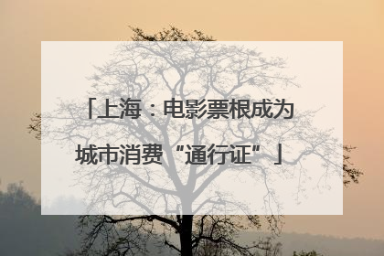 上海：电影票根成为城市消费“通行证”