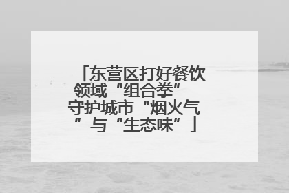 东营区打好餐饮领域“组合拳” 守护城市“烟火气”与“生态味”