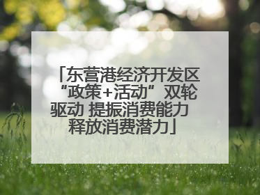 东营港经济开发区“政策+活动”双轮驱动 提振消费能力 释放消费潜力
