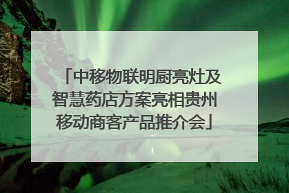 中移物联明厨亮灶及智慧药店方案亮相贵州移动商客产品推介会