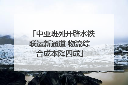 中亚班列开辟水铁联运新通道 物流综合成本降四成