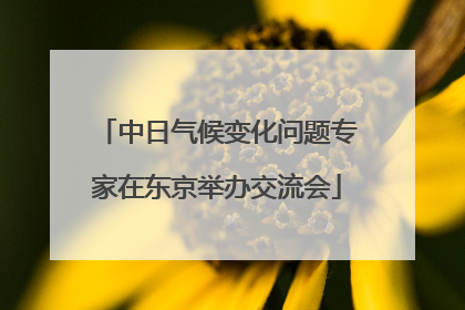 中日气候变化问题专家在东京举办交流会