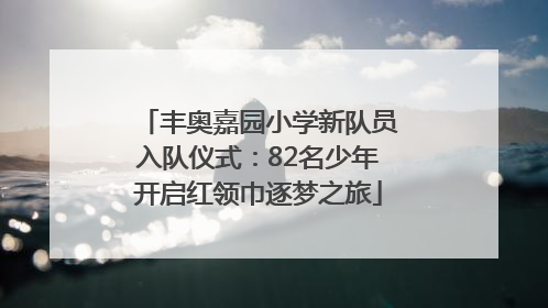 丰奥嘉园小学新队员入队仪式：82名少年开启红领巾逐梦之旅