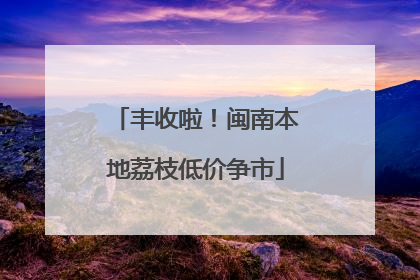 丰收啦！闽南本地荔枝低价争市
