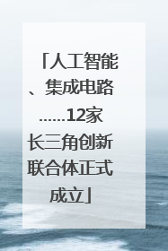 人工智能、集成电路……12家长三角创新联合体正式成立