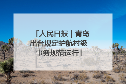 人民日报｜青岛出台规定护航村级事务规范运行