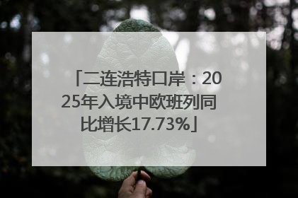 二连浩特口岸：2025年入境中欧班列同比增长17.73%