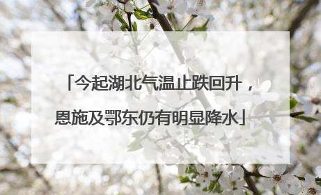今起湖北气温止跌回升，恩施及鄂东仍有明显降水