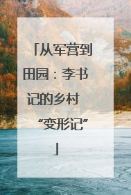 从军营到田园：李书记的乡村 “变形记”