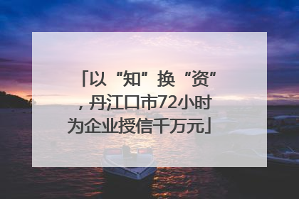 以“知”换“资”，丹江口市72小时为企业授信千万元