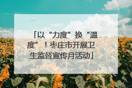 以“力度”换“温度”！枣庄市开展卫生监督宣传月活动
