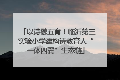 以诗融五育！临沂第三实验小学建构诗教育人“一体四翼”生态链