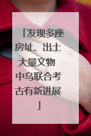 发现多座房址、出土大量文物 中乌联合考古有新进展