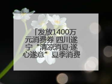 发放1400万元消费券 四川遂宁“清凉消夏·遂心遂意”夏季消费季活动启动